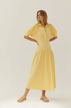 Sovere Studio - Hush Midi Shirt Dress (Butter)