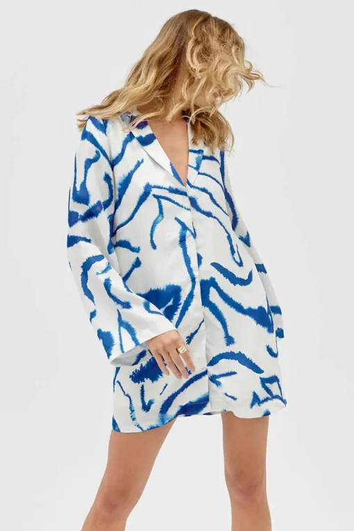 Sovere Studio - TIDAL MINI DRESS TIDAL MINI DRESS (BLUE TIDE)