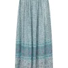 Women Spell AND GYPSY COLLECTIVE - LITTLE BIRD MAXI SKIRT (SKY)