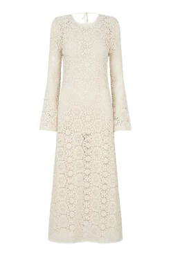 Women Spell AND THE GYPSY COLLECTIVE - HELENA CROCHET LACE GOWN (CREAM)