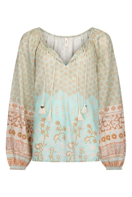 Women Spell AND THE GYPSY COLLECTIVE - SWEET NOTHINGS BLOUSE (PEPPERMINT)