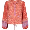 Women Spell AND THE GYPSY COLLECTIVE - SUNSHINE BANDIT BLOUSE (CAYENNE)