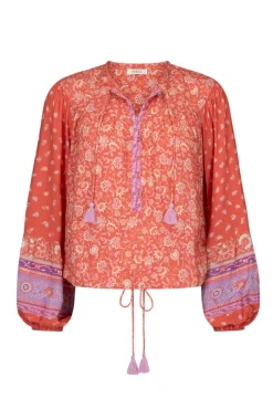 Women Spell AND THE GYPSY COLLECTIVE - SUNSHINE BANDIT BLOUSE (CAYENNE)