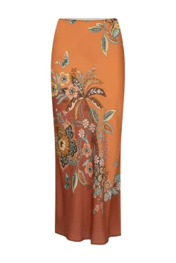 Women Spell AND THE GYPSY COLLECTIVE - MOJAVE LILY BIAS SKIRT (AMBER)