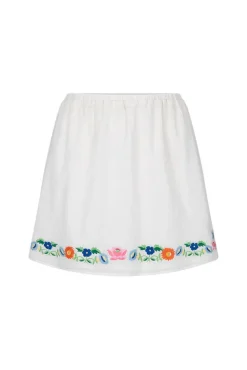 Women Spell AND THE GYPSY COLLECTIVE - FLORAPALOOSA EMBROIDERED MINI SKIRT
