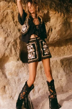 Spell AND THE GYPSY COLLECTIVE - REMI MINI SKIRT (MIDNIGHT)