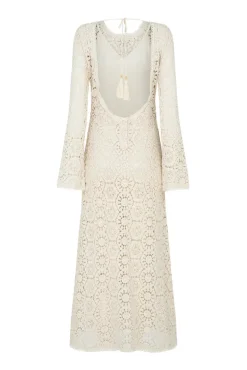 Women Spell AND THE GYPSY COLLECTIVE - HELENA CROCHET LACE GOWN (CREAM)