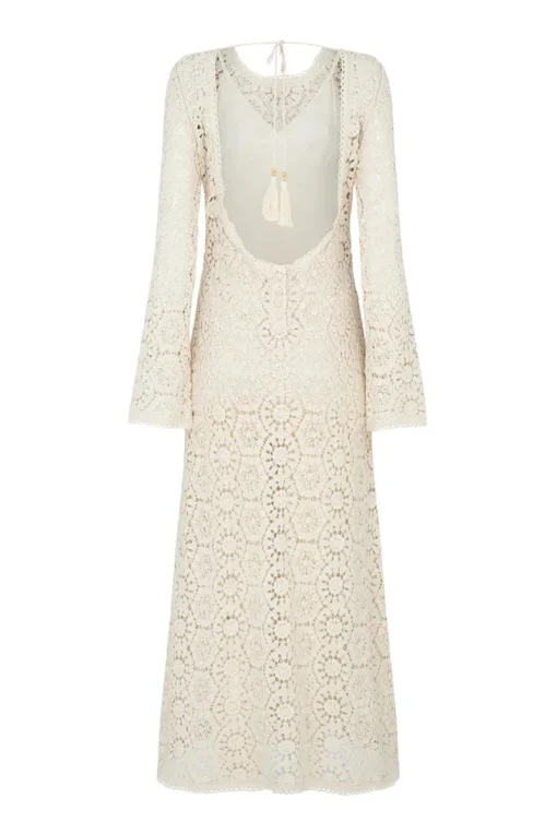 Women Spell AND THE GYPSY COLLECTIVE - HELENA CROCHET LACE GOWN (CREAM)