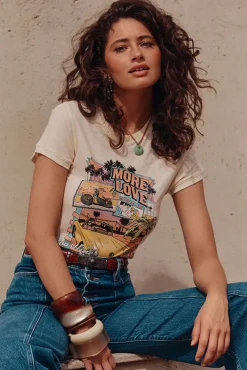 Spell AND THE GYPSY COLLECTIVE - COASTLINE CRUISIN' SHRUNKEN TEE (VINTAGE CREAM)