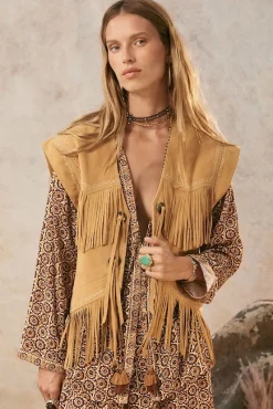 Spell AND THE GYPSY COLLECTIVE - FEARLESS HEART SUEDE FRINGE VEST