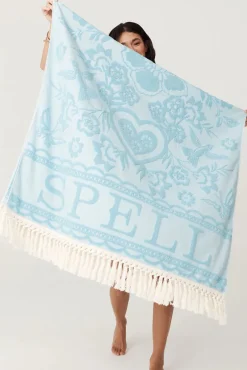 Women Spell AND THE GYPSY COLLECTIVE - LOVE NOTE TOWEL (SKY)