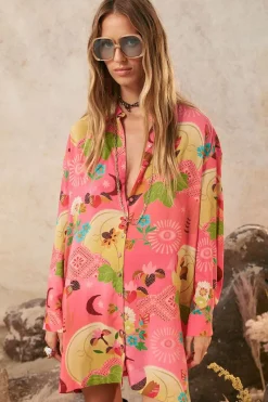 Spell AND THE GYPSY COLLECTIVE - LIBERTINE SHIRT DRESS (CAYENNE)