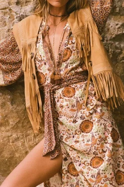 Spell AND THE GYPSY COLLECTIVE - SANNAH BOHO MAXI DRESS (GOLDEN OCHRE)