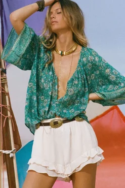Spell AND THE GYPSY COLLECTIVE - ELYSIAN SHORT SLEEVE BLOUSE