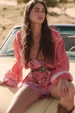 Women Spell AND THE GYPSY COLLECTIVE - SUNSHINE BANDIT ROMPER (CAYENNE)