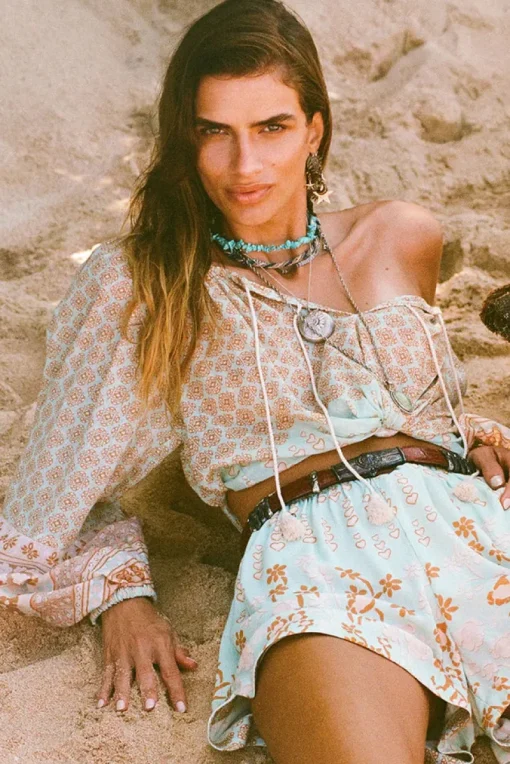 Women Spell AND THE GYPSY COLLECTIVE - SWEET NOTHINGS BLOUSE (PEPPERMINT)