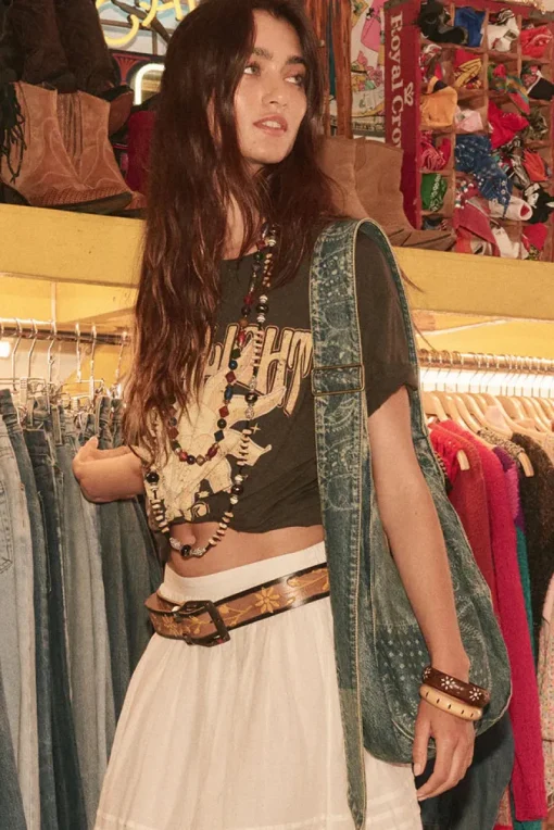 Spell AND THE GYPSY COLLECTIVE - MOONLIGHT BIKER TEE (CHARCOAL)