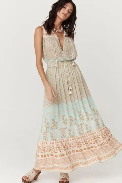 Women Spell AND THE GYPSY COLLECTIVE - SWEET NOTHINGS MAXI SKIRT (PEPPERMINT)