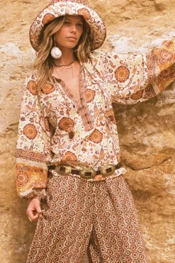 Spell AND THE GYPSY COLLECTIVE - SANNAH BLOUSE (GOLDEN OCHRE)