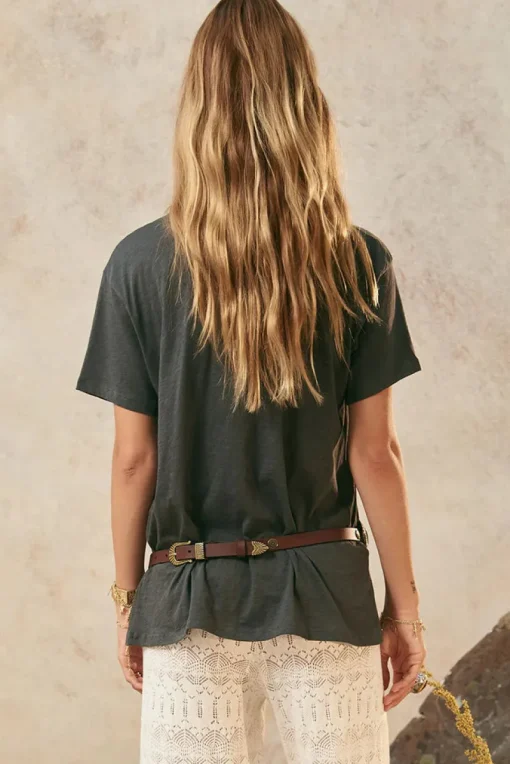 Spell AND THE GYPSY COLLECTIVE - ELYSIAN BIKER TEE (CHARCOAL)