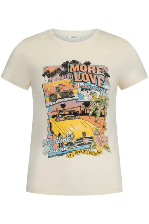 Spell AND THE GYPSY COLLECTIVE - COASTLINE CRUISIN' SHRUNKEN TEE (VINTAGE CREAM)