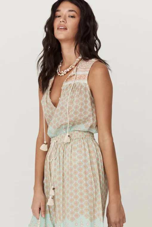 Women Spell AND THE GYPSY COLLECTIVE - SWEET NOTHINGS SLEEVELESS BLOUSE (PEPPERMINT)