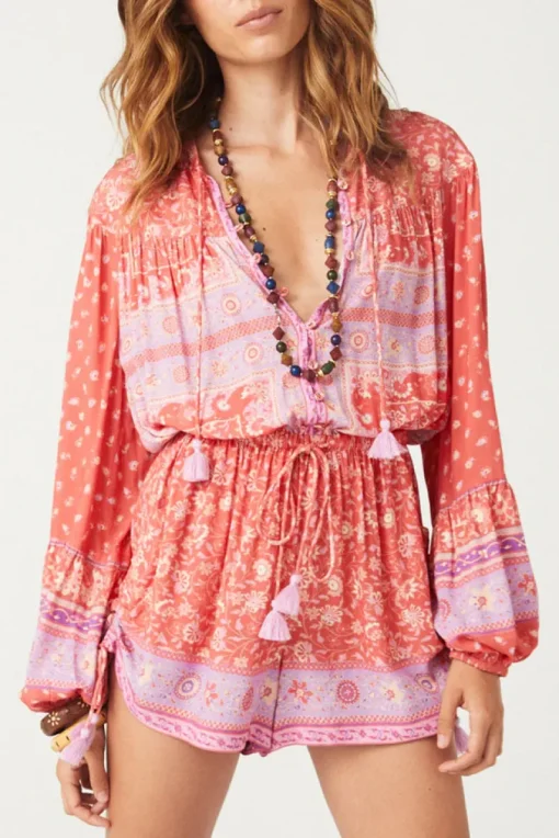Women Spell AND THE GYPSY COLLECTIVE - SUNSHINE BANDIT ROMPER (CAYENNE)