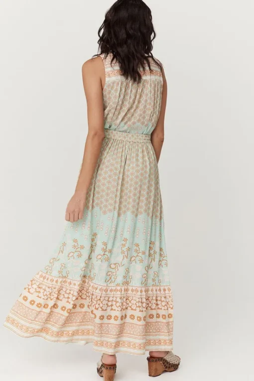 Women Spell AND THE GYPSY COLLECTIVE - SWEET NOTHINGS MAXI SKIRT (PEPPERMINT)