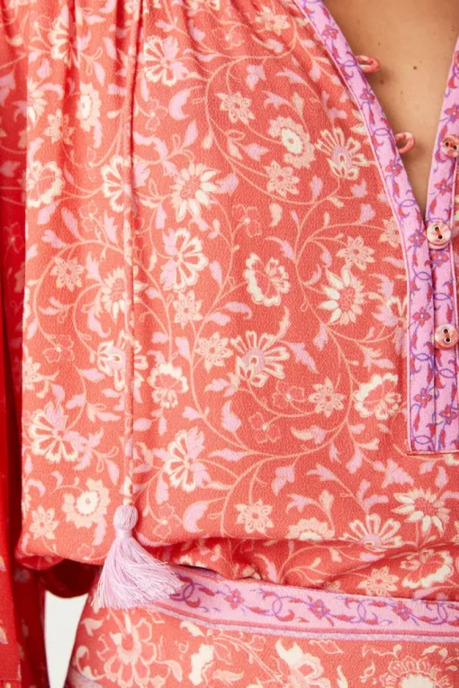 Women Spell AND THE GYPSY COLLECTIVE - SUNSHINE BANDIT BLOUSE (CAYENNE)