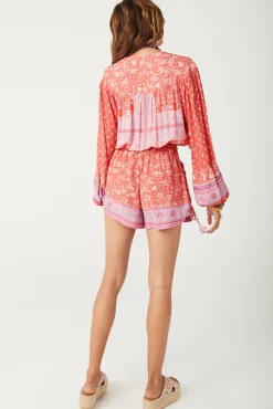 Women Spell AND THE GYPSY COLLECTIVE - SUNSHINE BANDIT ROMPER (CAYENNE)