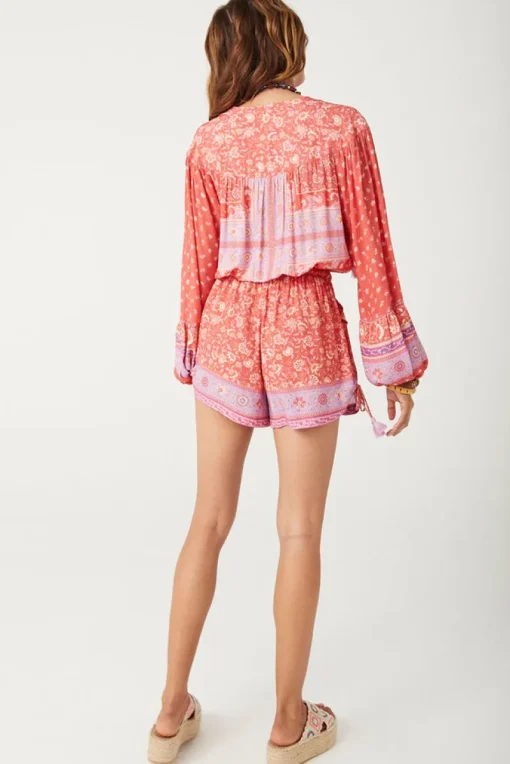 Women Spell AND THE GYPSY COLLECTIVE - SUNSHINE BANDIT ROMPER (CAYENNE)