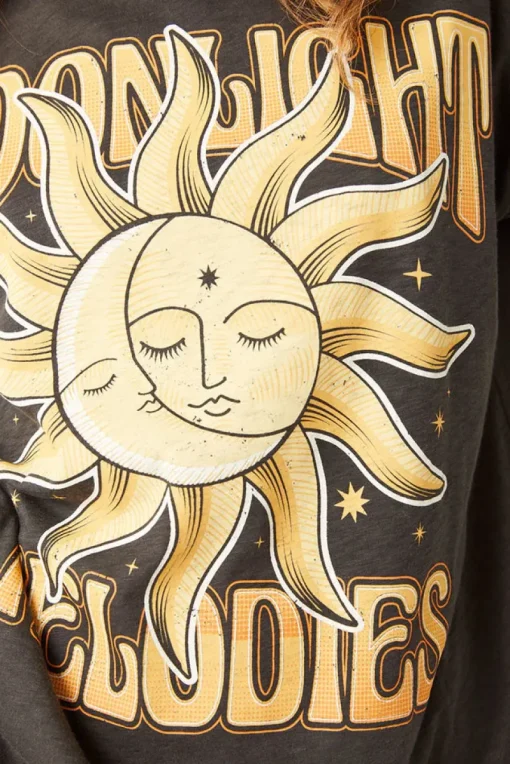 Spell AND THE GYPSY COLLECTIVE - MOONLIGHT BIKER TEE (CHARCOAL)
