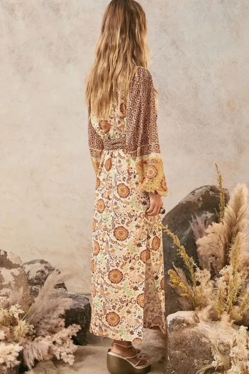 Spell AND THE GYPSY COLLECTIVE - SANNAH BOHO MAXI DRESS (GOLDEN OCHRE)