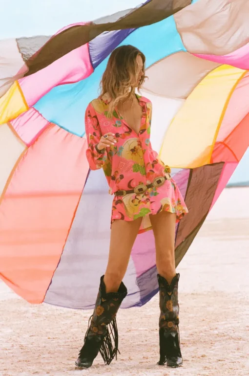 Spell AND THE GYPSY COLLECTIVE - LIBERTINE SHIRT DRESS (CAYENNE)