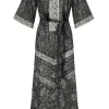 Spell AND THE GYSPY COLLECTIVE - LITTLE BIRD FLUTTER MAXI DRESS (MIDNIGHT)