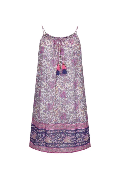 Spell AND THE GYSPY COLLECTIVE - LITTLE BIRD STRAPPY MINI DRESS (BERRY)