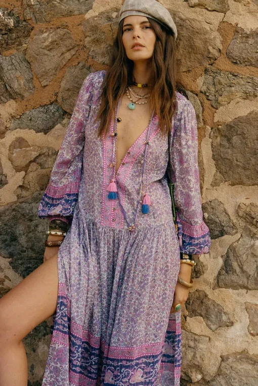 Spell AND THE GYSPY COLLECTIVE - LITTLE BIRD GOWN (BERRY)