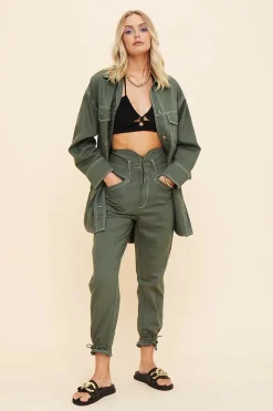 Suboo - Abbie Long Sleeve Panelled Jacket (Olive)