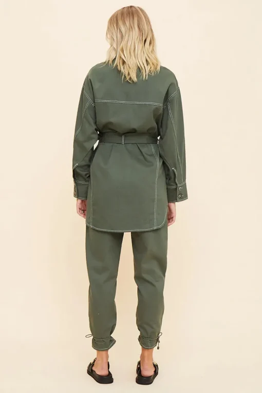 Suboo - Abbie Long Sleeve Panelled Jacket (Olive)