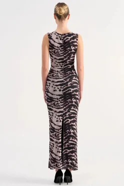 Suboo - ALEXIS COWL NECK MAXI DRESS (ANIMAL)