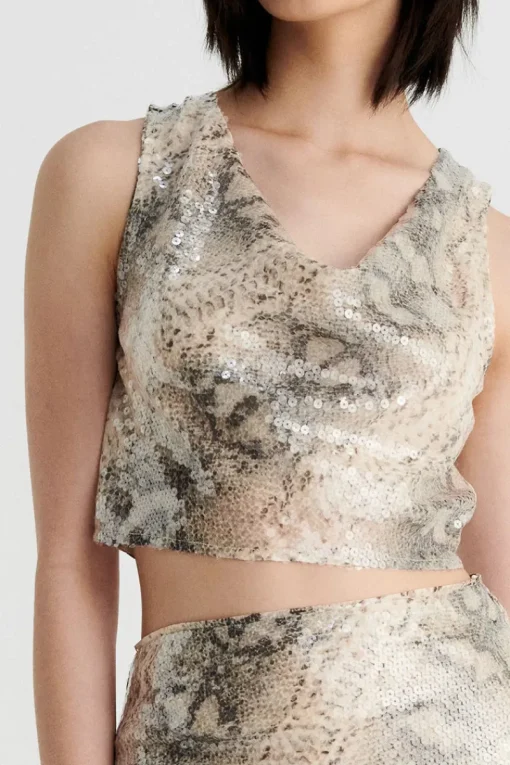 Suboo - AQUARIUS COWL CROP TOP (SNAKE)