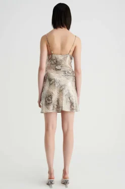 Suboo - AQUARIUS COWL NECK STRAPPY MINI DRESS (SNAKE)