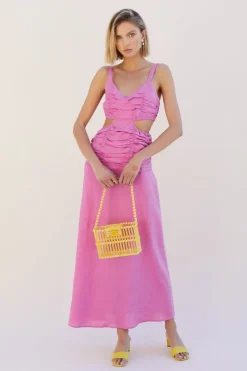 Suboo - Aster Cut Out Maxi Dress (Fushia)