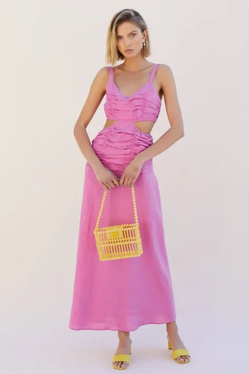 Suboo - Aster Cut Out Maxi Dress (Fushia)