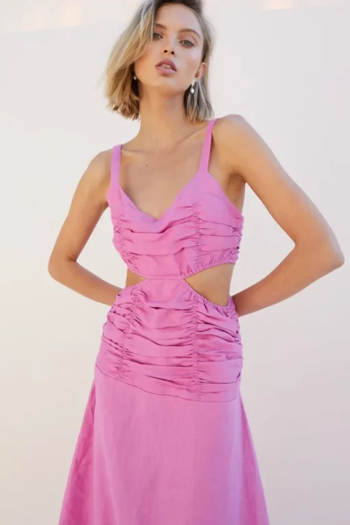 Suboo - Aster Cut Out Maxi Dress (Fushia)