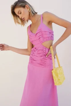 Suboo - Aster Cut Out Maxi Dress (Fushia)