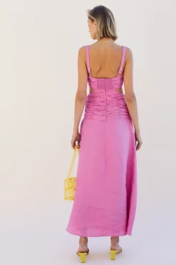 Suboo - Aster Cut Out Maxi Dress (Fushia)