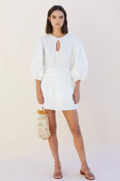 Suboo - Aster Sleeved Mini Dress (White)