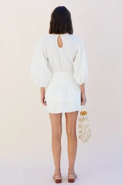 Suboo - Aster Sleeved Mini Dress (White)