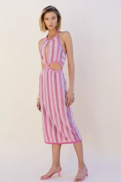 Suboo - Beck Halter Cut Out Dress (Fuschia)